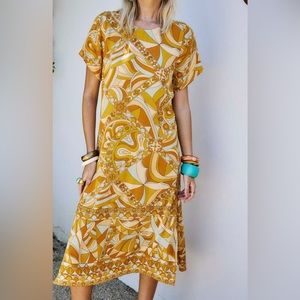 NINE LIVES BAZAR Hypnotise Tee Dress - Sundown-12